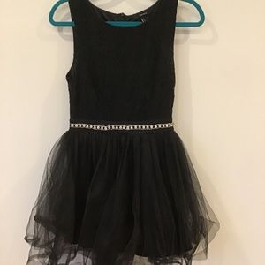 Black tulle dress